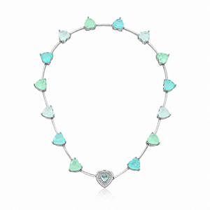 Choker de pedra fusion turmalina