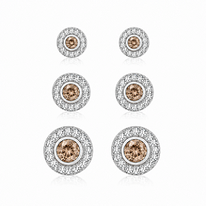 Trio redondo cravejado champagne