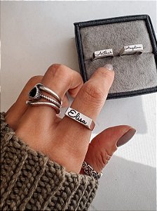 Anel personalizado de nome na prata 925
