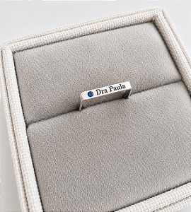 Anel personalizado formatura na prata 925