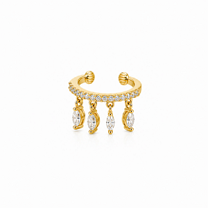Piercing fake com pedras cristal