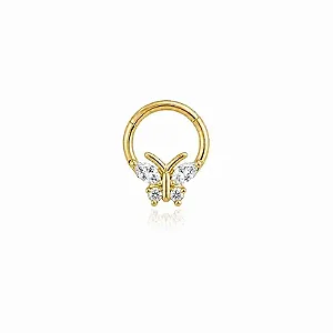Piercing argola de borboleta