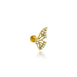Piercing meia borboleta dourada
