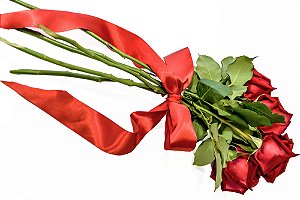 Buquê de Rosas Vermelhas - 3 ou 6 unidades
