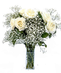 Elegância de Rosas Brancas
