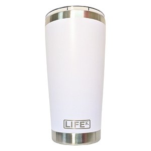 Copo Térmico Life Branco Com Tampa | 591ML