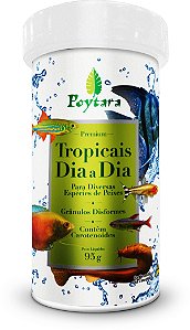 Ração Para Peixes Poytara Tropicais Dia A Dia 95 Gramas