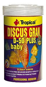 Ração Tropical Discus Gran D-50 Plus Baby 52 Gramas