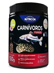 Ração P/Peixes Carnívoros de Fundo c/alho 150 g  Nutricon