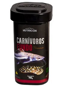Ração P/Peixes Carnívoros de Fundo c/alho 110 g  Nutricon