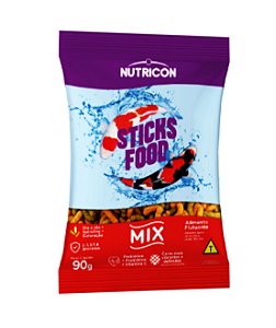 Ração P/Carpas Nutricon Sticks Food Mix Saco 90 Gramas