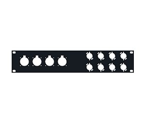 RÉGUA 4 TOMADAS + 8 XLR