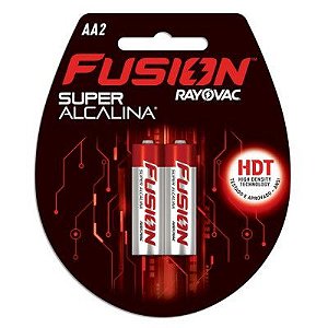Pilha AA Rayovac Fusion Super Alcalina Cartela C/2 Uni
