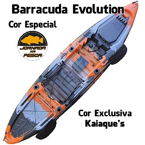 Caiaque Barracuda Evolution by (Fábio Baca), cor Especial Jornada na Pesca com Colete Barracuda