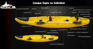 Caiaque Lontras Orca Completo (Duplo)