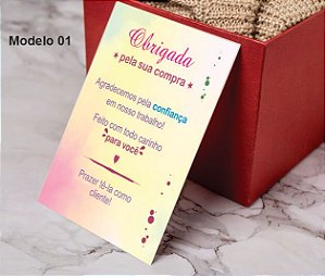 Cartão Agradecimento