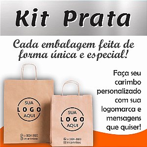 Kit Carimbo Logomarca - Prata