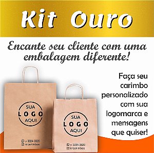 Kit Carimbo Logomarca - Ouro