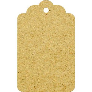 Tags Kraft 240g - topo de onda - sem Impressão