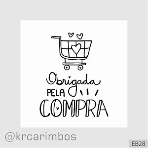 Carimbo Obrigada pela compra