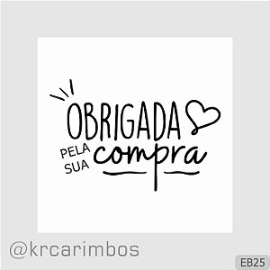 Carimbo Obrigada pela sua compra