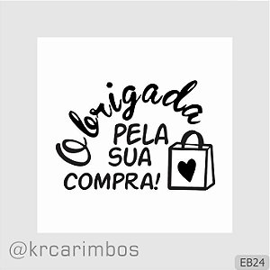 Carimbo Obrigada pela sua compra