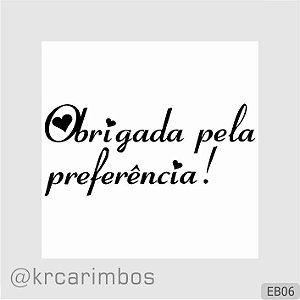 Carimbo Obrigada pela preferência