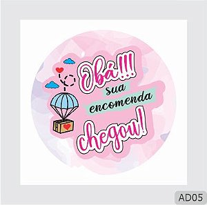 Adesivo Oba sua encomenda chegou