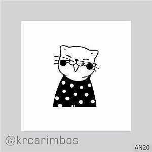 Carimbo Gatinho feliz