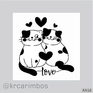 Carimbo Gatinhos Love