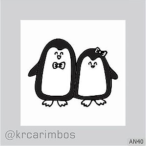 Carimbo Casal de Pinguim