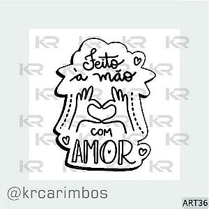Carimbo Feito a mão com Amor