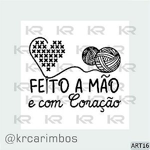 Carimbo Feito a mão e com coração