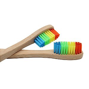 Escova de Dente Ecológica Bambu - Cerdas Colors