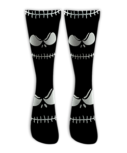 Meia Cano Alto - Jack Skellington Black