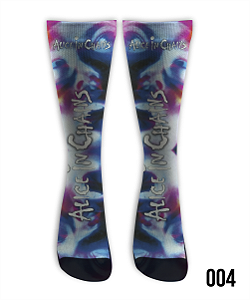 Meia Cano Alto - Alice In Chains Blue