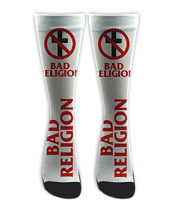 Meia Cano Alto - Bad Religion - Tradicional White