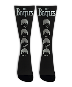 Meia Cano Alto - Beatles - Black