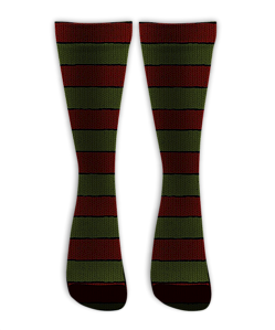 Meia Cano Alto - Freddy Krueger Stripes