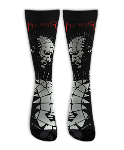 Meia Cano Alto - HellRaiser Black Head