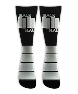 Meia Cano Alto - Black Flag Black