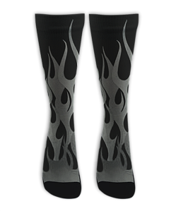 Meia Cano Alto - Flames Old School GREY