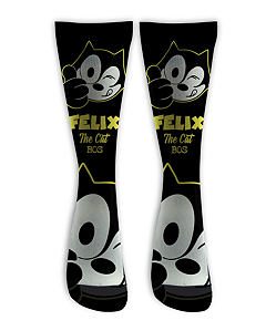 Meia Cano Alto - Gato Felix Joinha