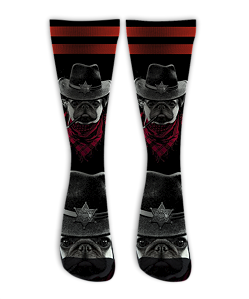 Meia Cano Alto - Pug Xerife