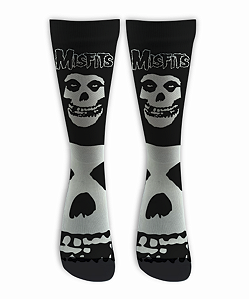 Meia Cano Alto -  Misfits - Tradicional Black