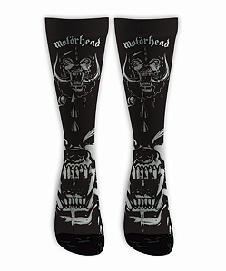 Meia Cano Alto -  Motorhead - Black