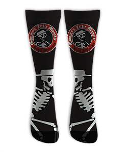 Meia Cano Alto - Social Distortion - Logo Black