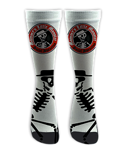 Meia Cano Alto - Social Distortion - Logo White