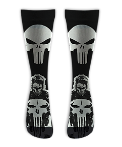 Meia  Cano Alto - Punisher Black