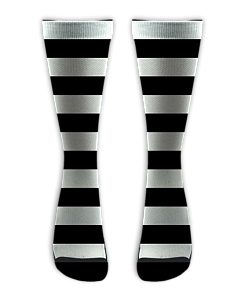 Meia Cano Alto - Wide Stripes